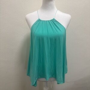 Express Vintage Y2K Teal Halter Top